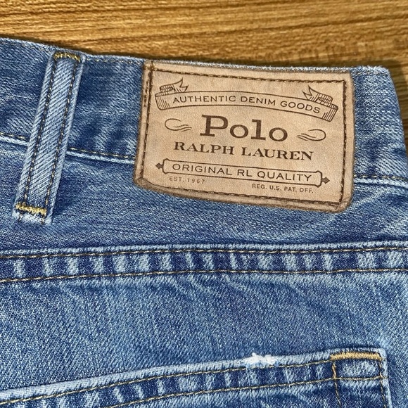 Polo Ralph Lauren Jeans Mens 38x32 Hampton Relaxed Straight Denim Blue Pants - Picture 5 of 6